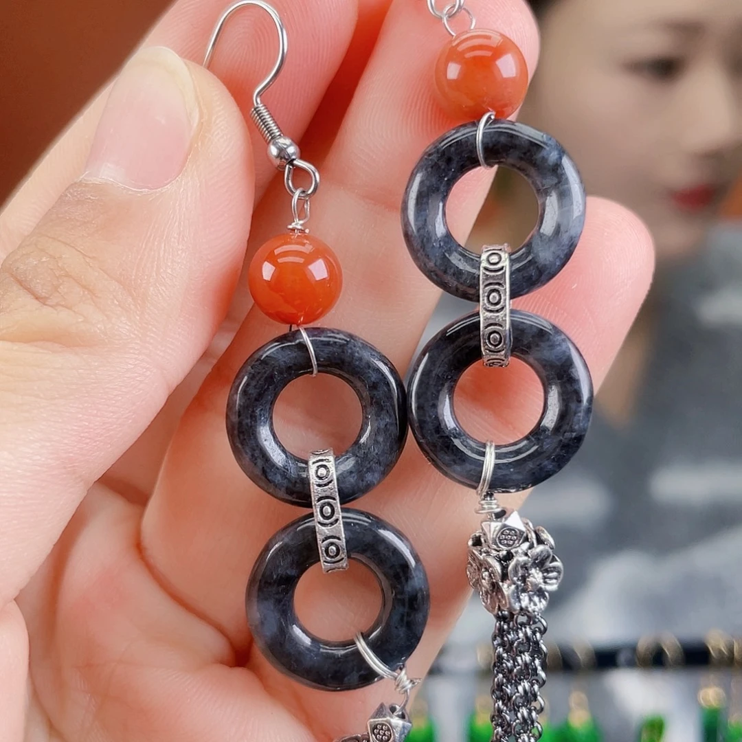 翡翠未镶嵌耳饰饰品