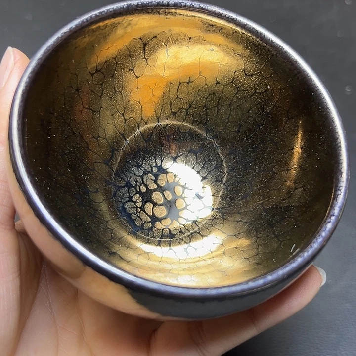拾***心茶盏建盏金油滴9.5口径