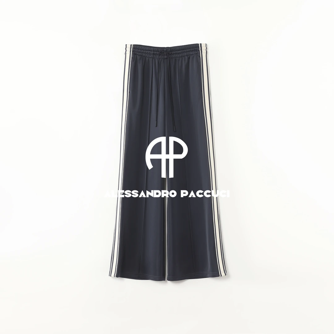 AP洛哥54274KC【黑标系列/校服裤】进口三醋酯加绒松紧腰装饰条长裤