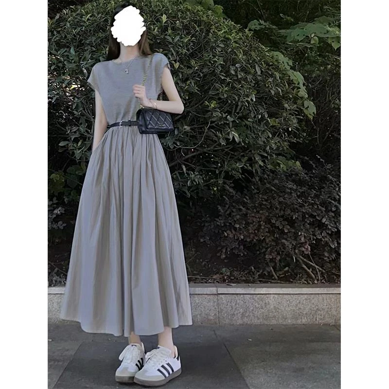 法式赫本风连衣裙女夏季2025年新款气质显瘦漂亮高端气质收腰长裙