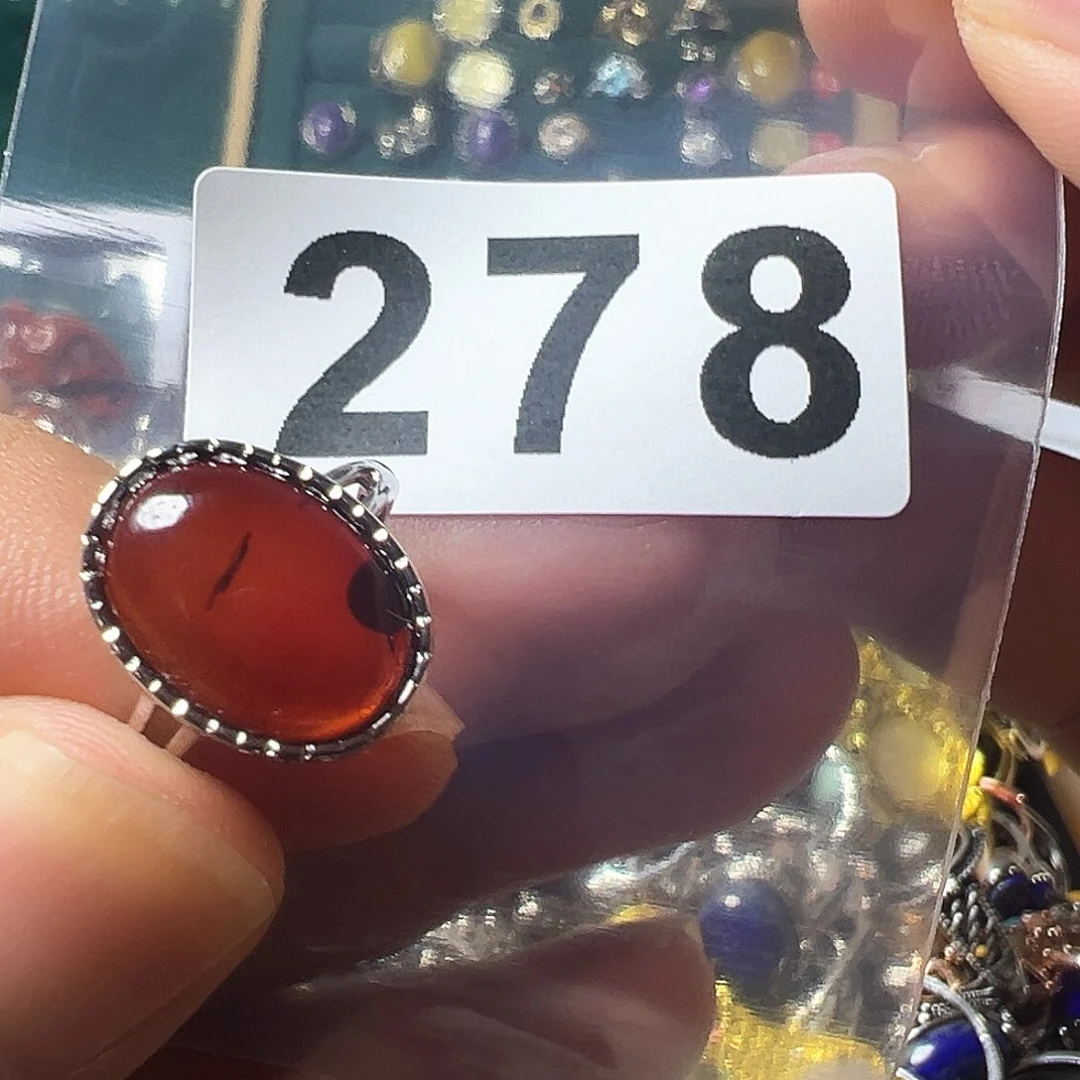 血珀戒指未镶嵌血珀戒指活口可调节