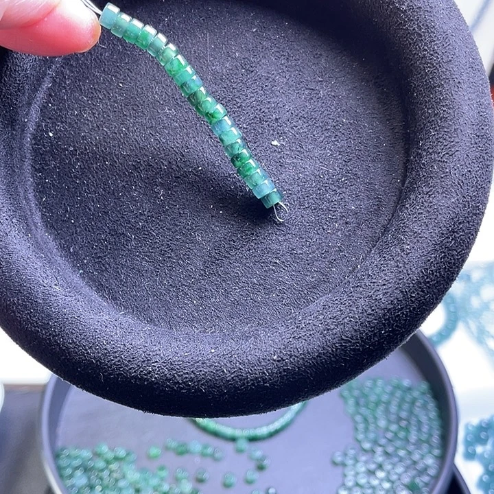 翡翠散珠天然A货翡翠卡4➕小算盘一组20颗