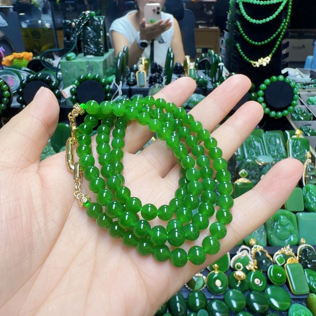 和田玉（碧玉）未镶嵌颈饰田***大