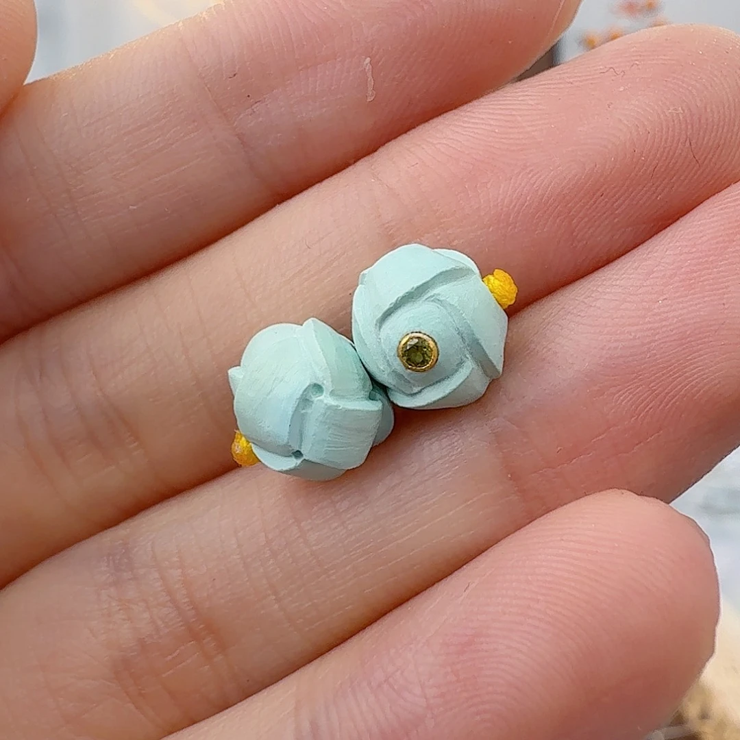 绿松石未镶嵌珠宝半成品