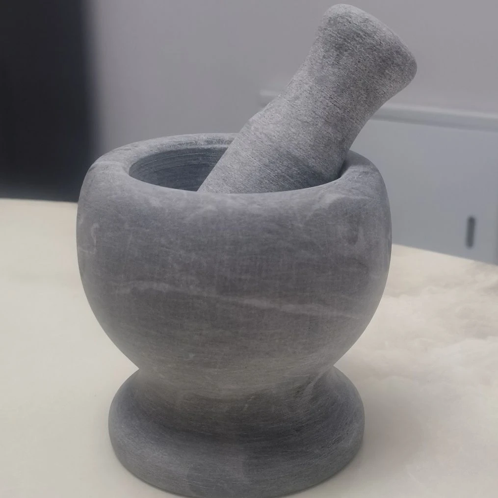 原石青石老式复古捣蒜器压蒜器研磨捣碎蒜泥器石臼神器石材家用款