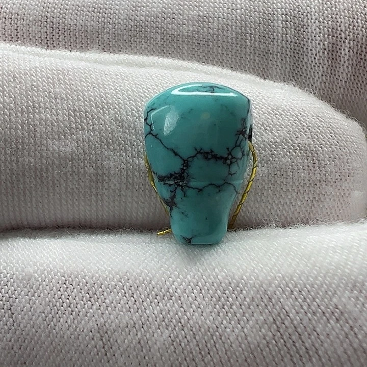 绿松石未镶嵌三通9.2