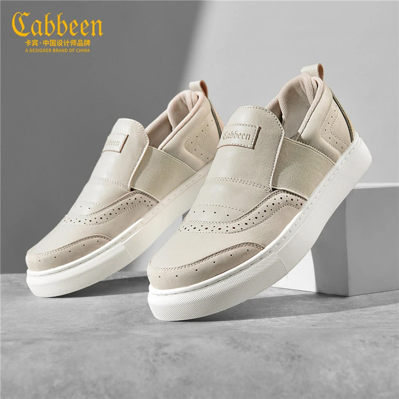卡宾休闲板鞋男鞋2025秋季新款百搭时尚潮鞋设计师男士板鞋