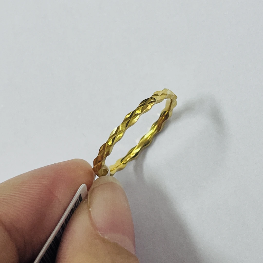 旺旺金选 足金999 菱形戒指15#  1.89