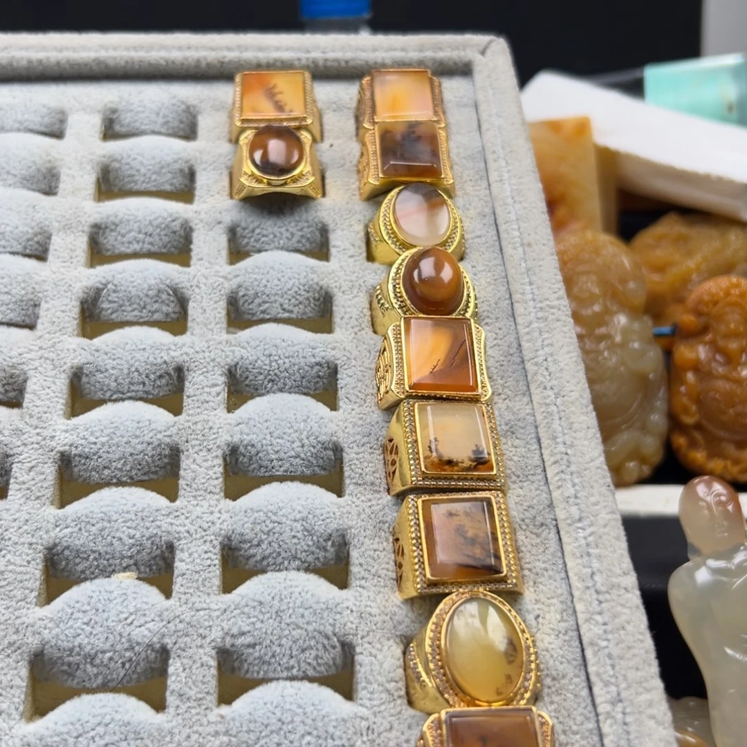 石英质玉（黄龙玉）未镶嵌多选一发货