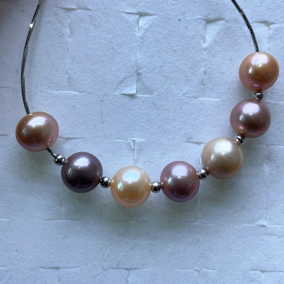 淡水珍珠颈饰银S925镶嵌