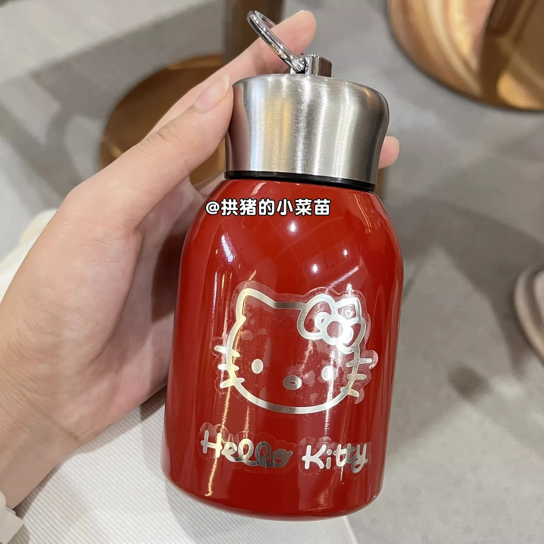小胖丁日式三丽鸥304不锈钢杯子卡通保温杯高颜值小巧便携带提手