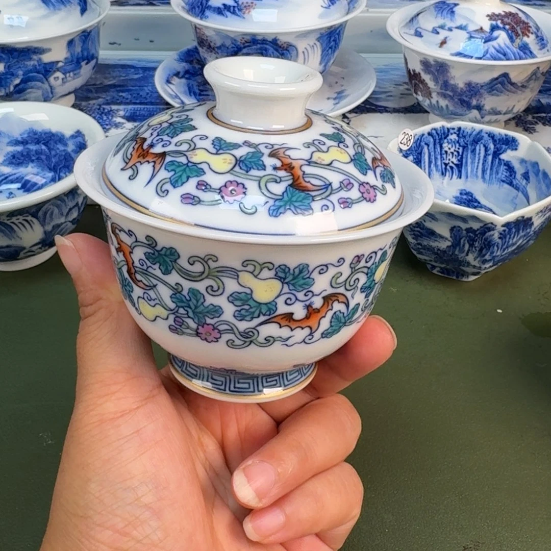 景德镇纯手绘茶具圆圆206