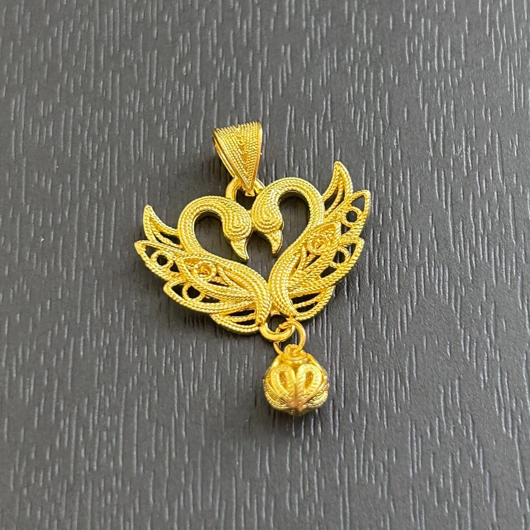 吊坠足银 【店长专享】足银天鹅吊坠（单吊坠/不配链）YDZ753