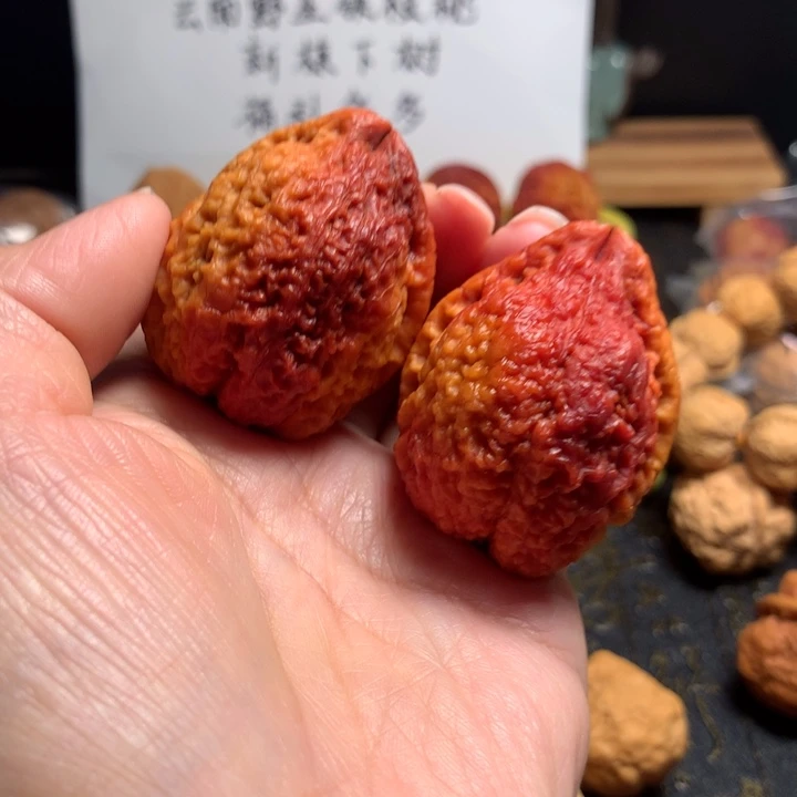 吊坠文玩核桃七彩铁龙珠45尺寸78克