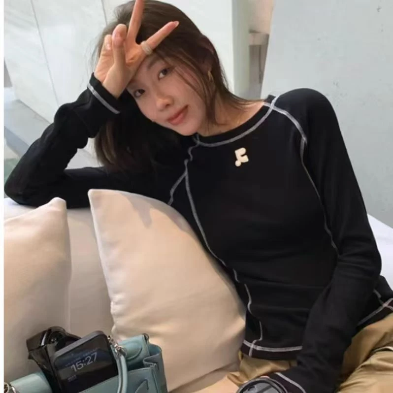 ·外贸原单-「澳绒明线打底」冬新款明线女插肩长袖打底衫24220