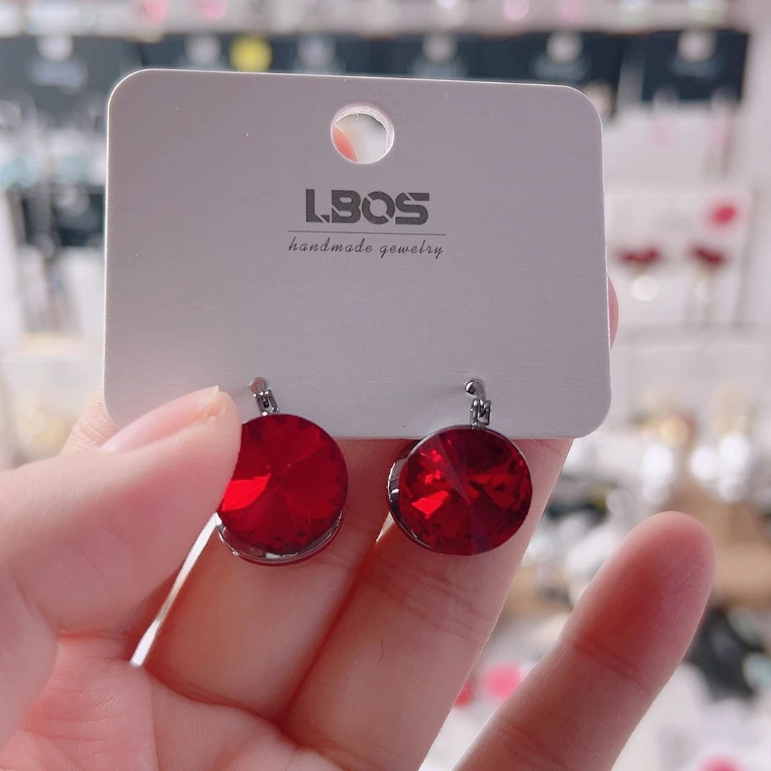 锆石纯铜合金耳环