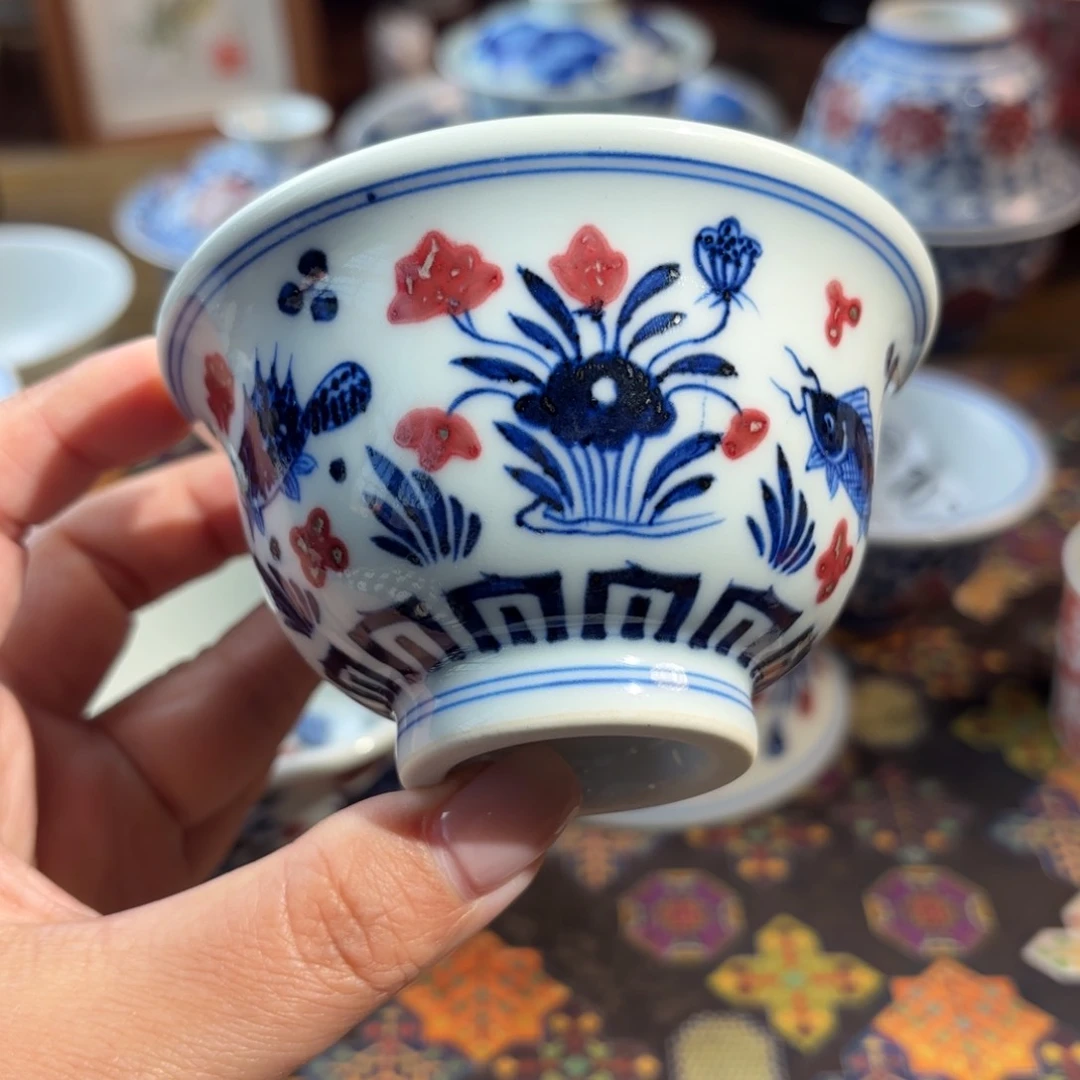 陶微瑕孤品青花手绘杯杯杯