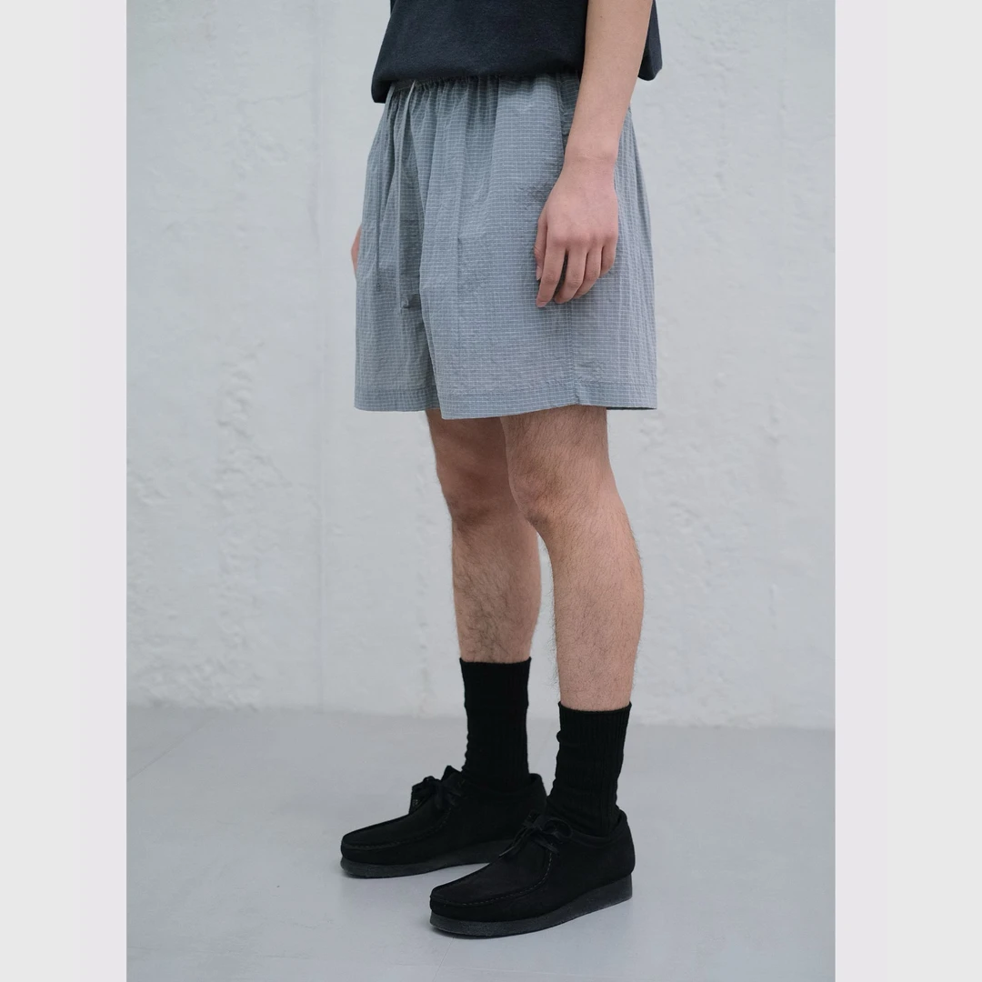 亮面金属尼龙沙滩短裤男户外休闲短裤运动裤四分裤男