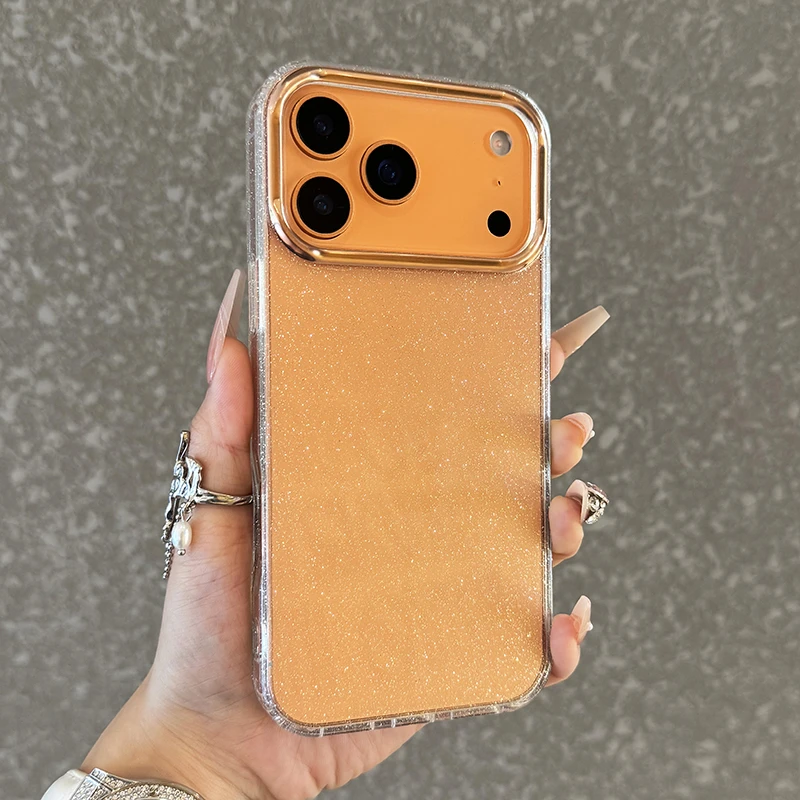 适用于iPhone17promax手机壳新款透明苹果16闪粉15奢华14防摔细闪