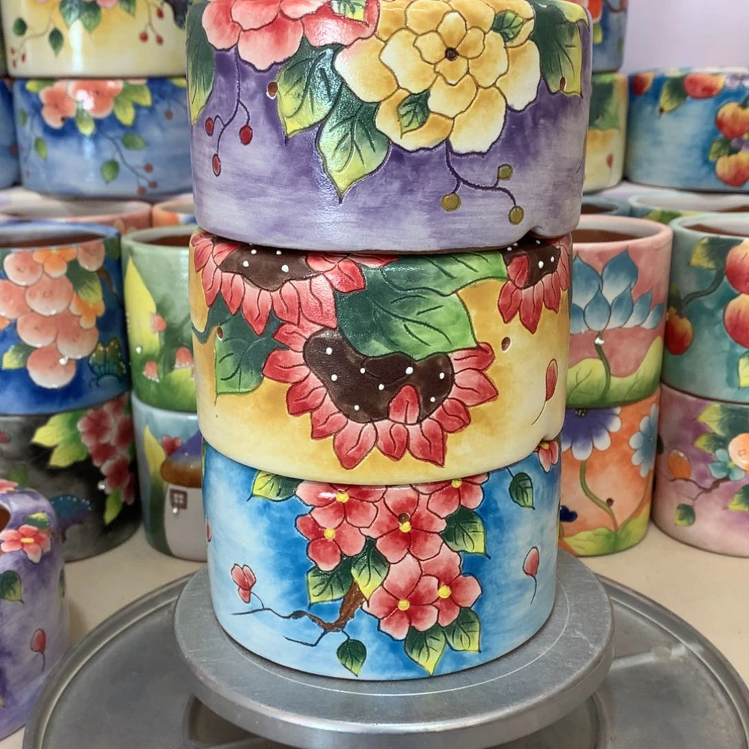 福利花盆，手绘花盆