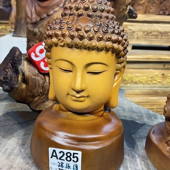 香樟木知**言香樟木雕刻人物摆件