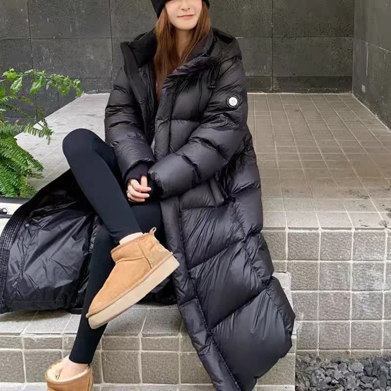 2025新款一博情侣同款长款加厚90鹅绒羽绒服男女同款时尚休闲百搭