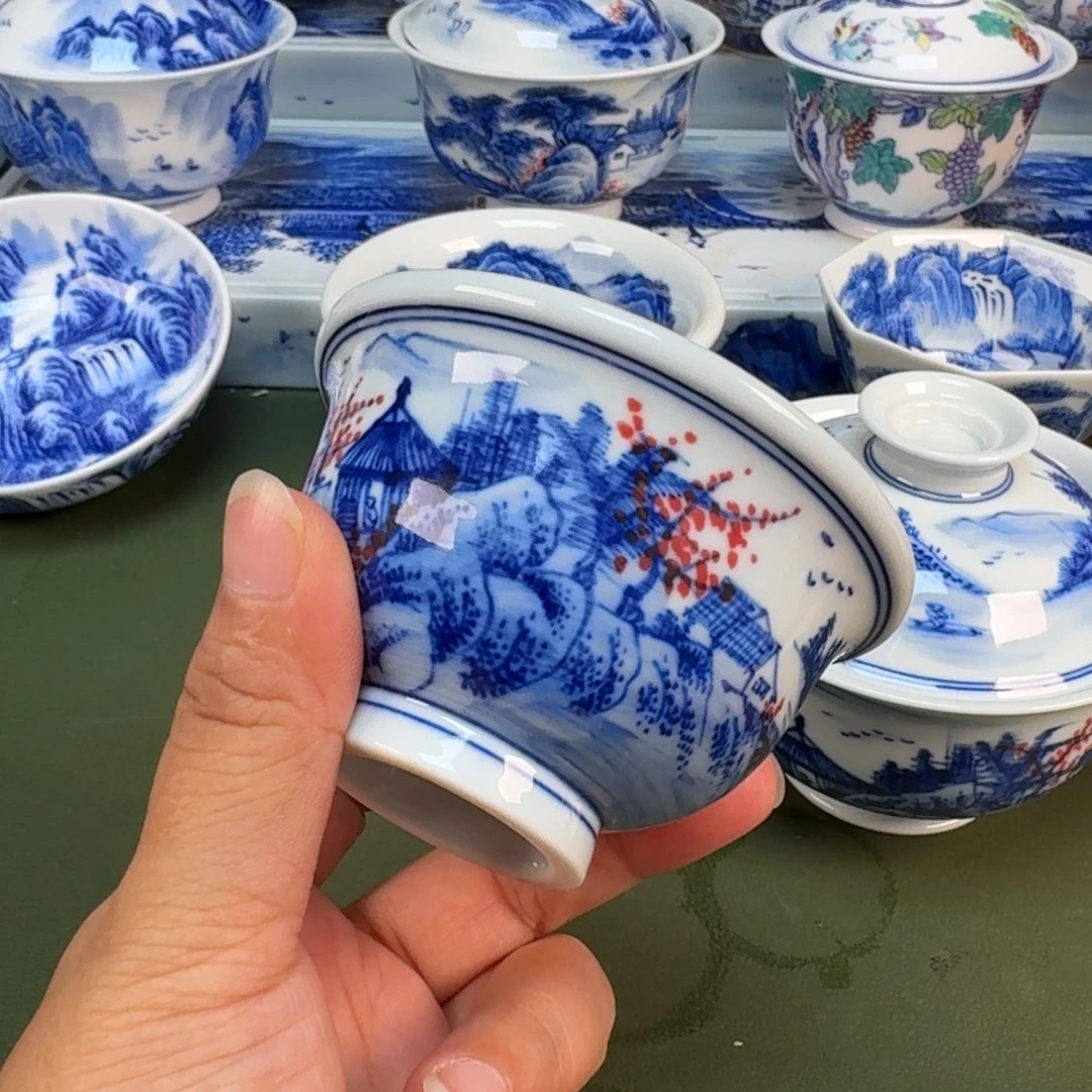 景德镇纯手绘茶具圆圆259