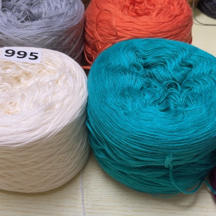 羊毛混纺浅灰奶白南瓜橘琉璃蓝