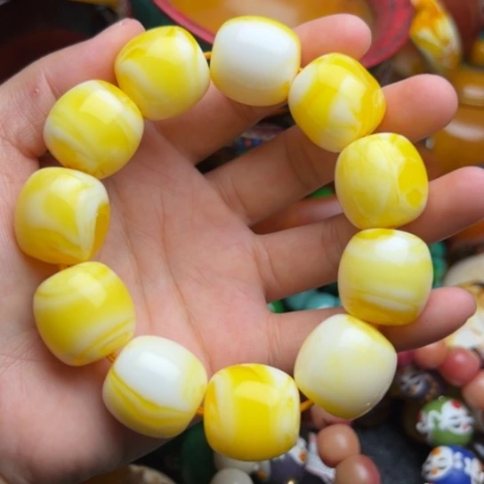 未镶嵌琥珀手串蜜蜡