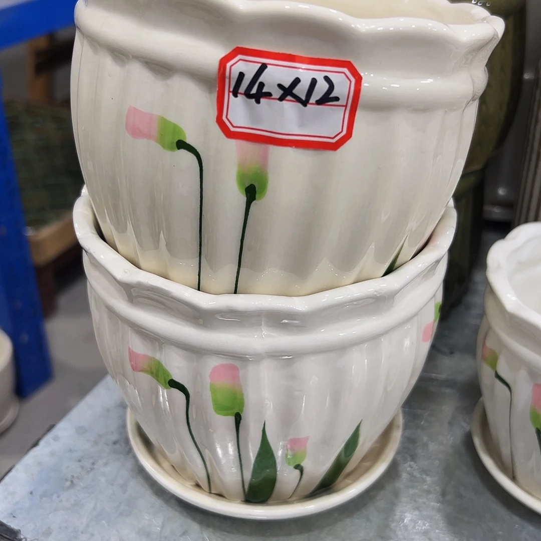 外贸尾单陶瓷花盆凑10米包邮