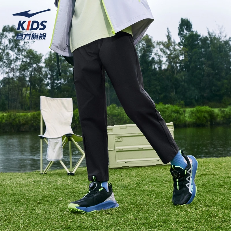 鸿星尔克儿童春季宽松透气弹力百搭中大童运动长裤69225102012