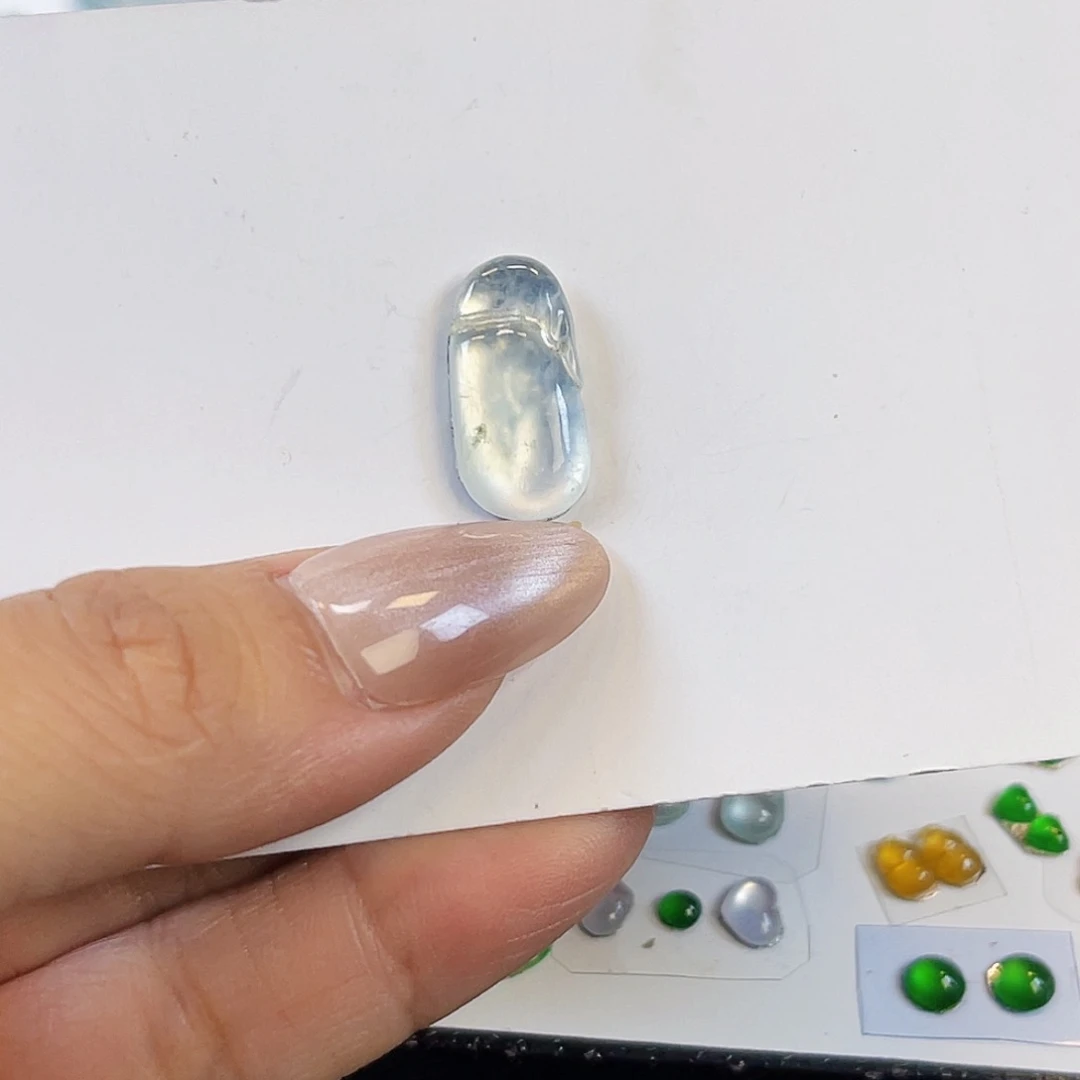 翡翠裸石SHZ005高冰起钢光福袋