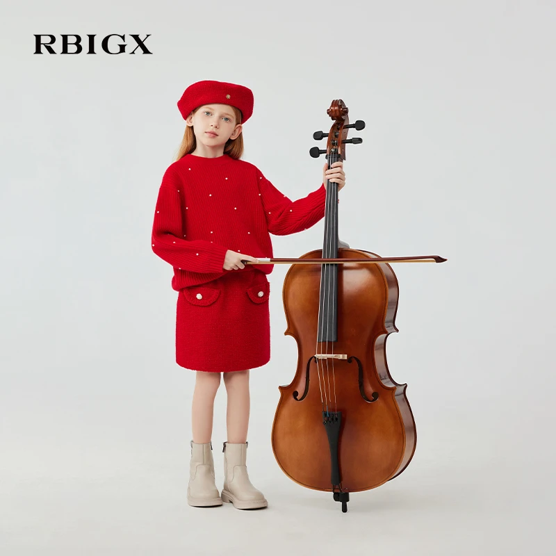 【商场同款】RBIGX瑞比克童装冬季新款珍珠保暖贵族羊毛衫