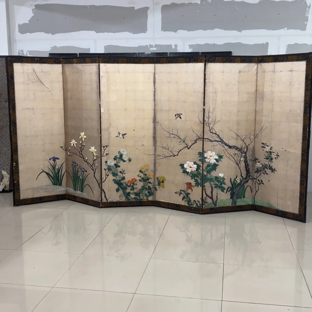 绘画屏风框画茶空间设计