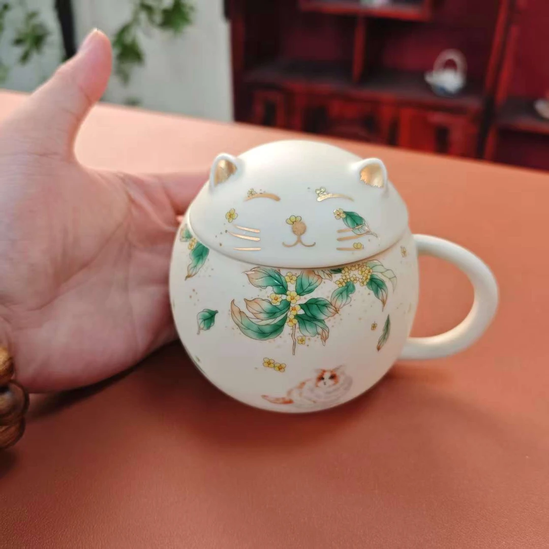闪购 猫咪办公杯高档可爱