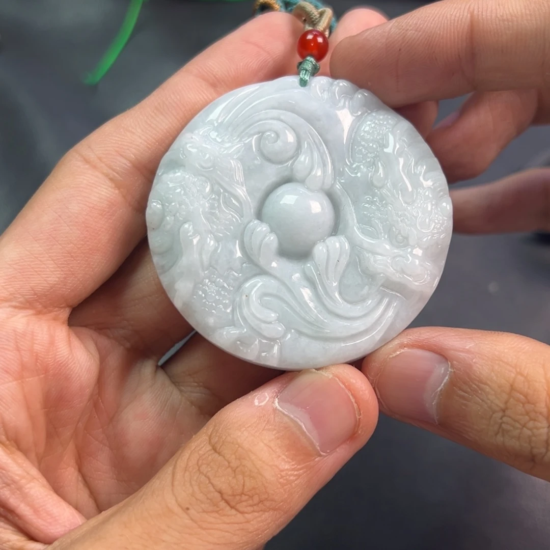 颈饰未镶嵌翡翠多样性钢板料翡翠手工龙