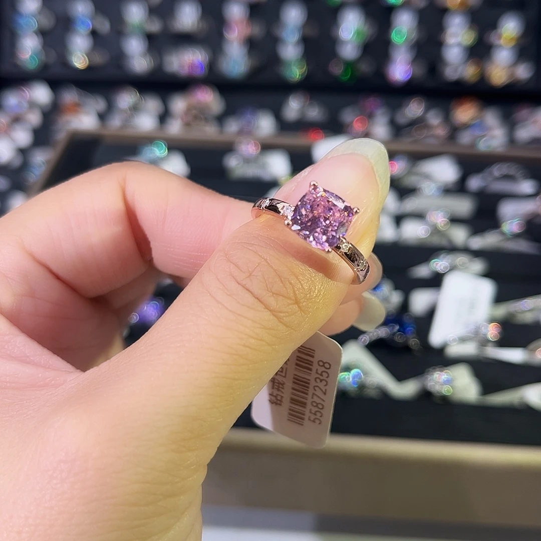 莫桑石非金属SH K枚（换玫瑰切）-11