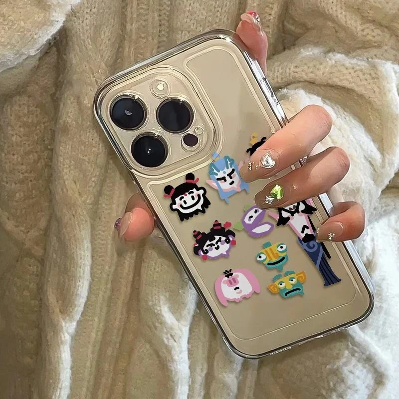 哪吒涂鸦表情适用苹果14PROMAX手机壳16iPhone13创意12简约15个性