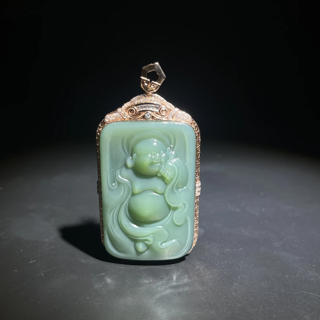 臻藏（8a）和田玉碧玉佛牌2509120035