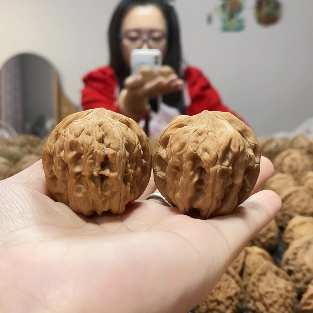 吊坠文玩核桃芭蕉扇40黄尖