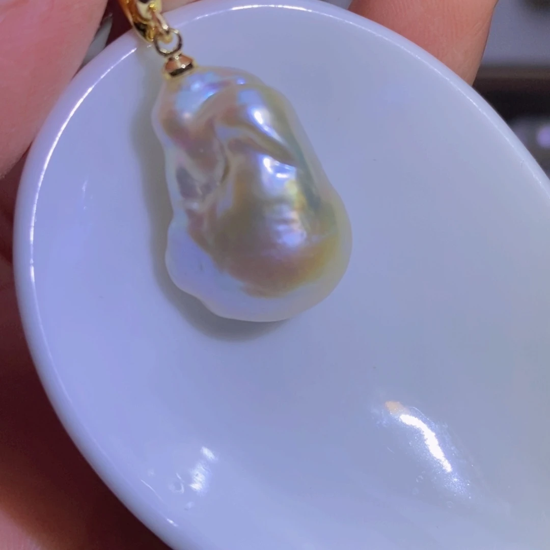 银S925镶嵌淡水珍珠淡水珍珠