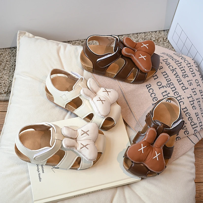 女童凉鞋夏季新款可爱小兔丑萌宝宝鞋子软底时尚韩版勃肯凉鞋W66