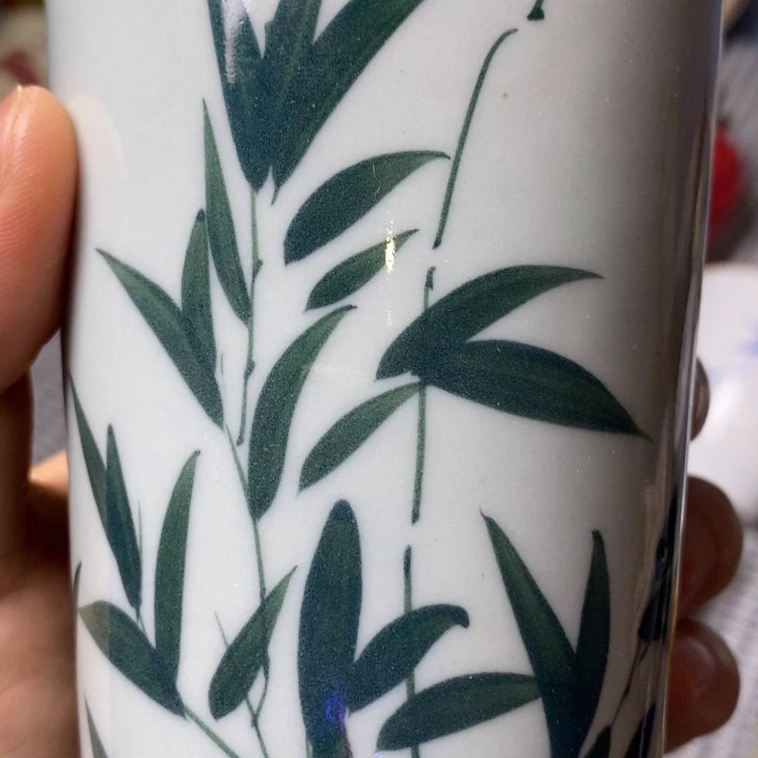 杯子青竹纹陶瓷可乐杯