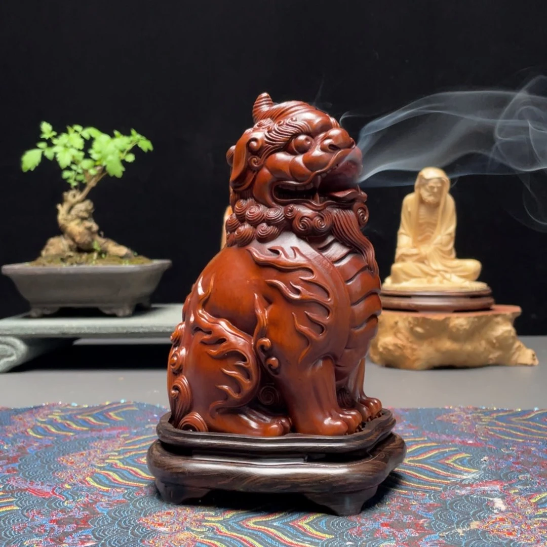 香榧木小叶黄杨木狮子香炉