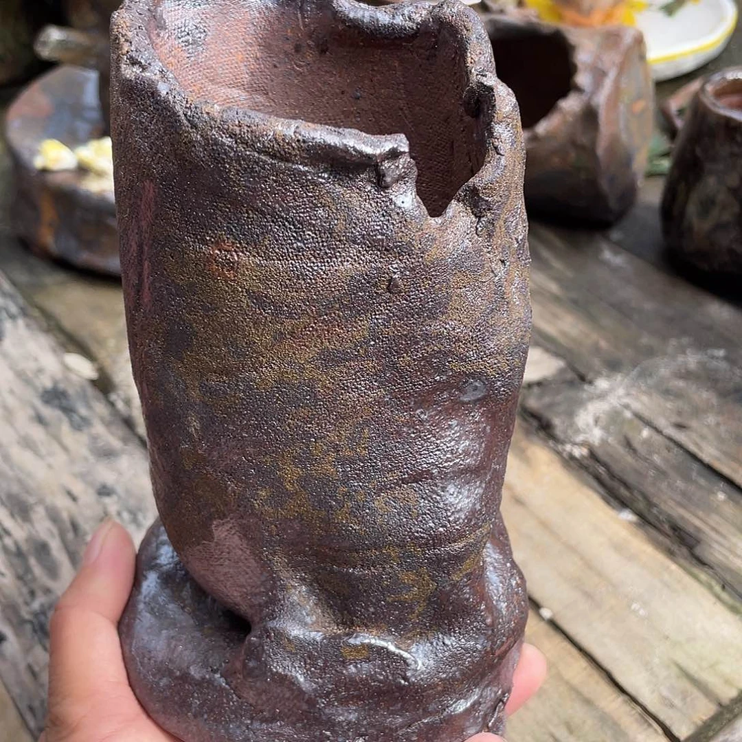 新店开业福利手工粗陶高温透气花盆