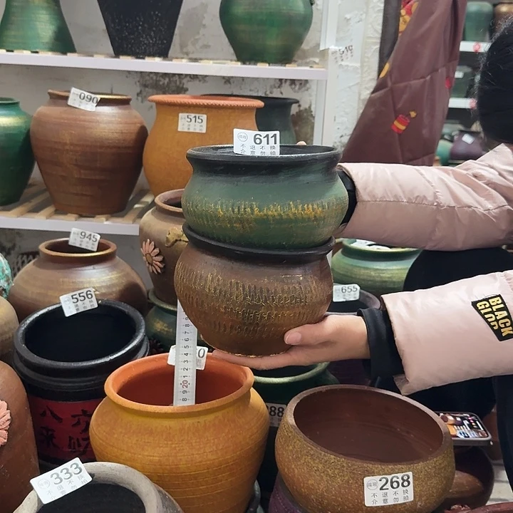 瑕疵一对611高度12口径15窑裂