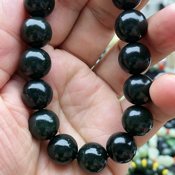 【闪购商品】手链未镶嵌和田玉14黑青
