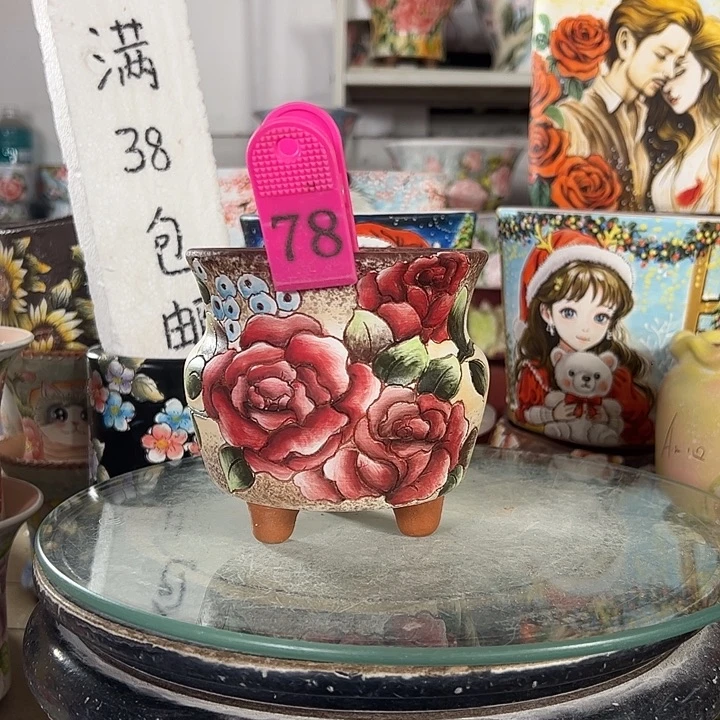 D***姨景德镇手绘花盆性价比超高的直播间