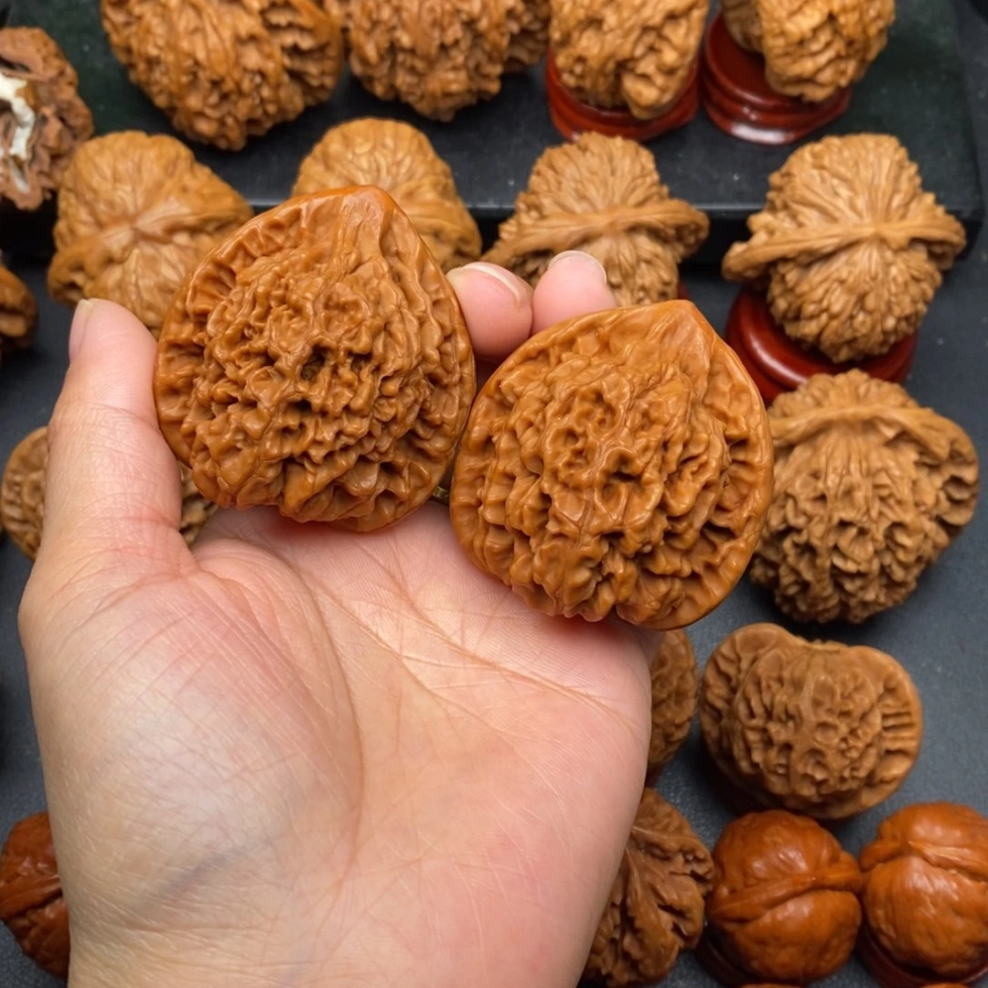 文玩核桃把件45官帽