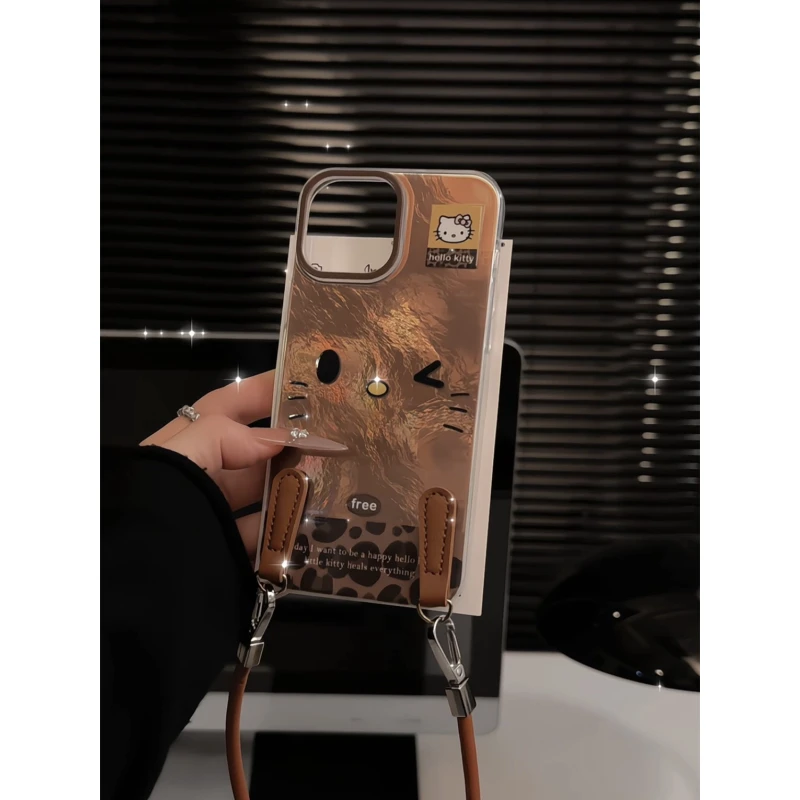 豹纹大脸kt适用苹果17pro手机壳16PM漩涡IMD华为p小米oppo荣耀300